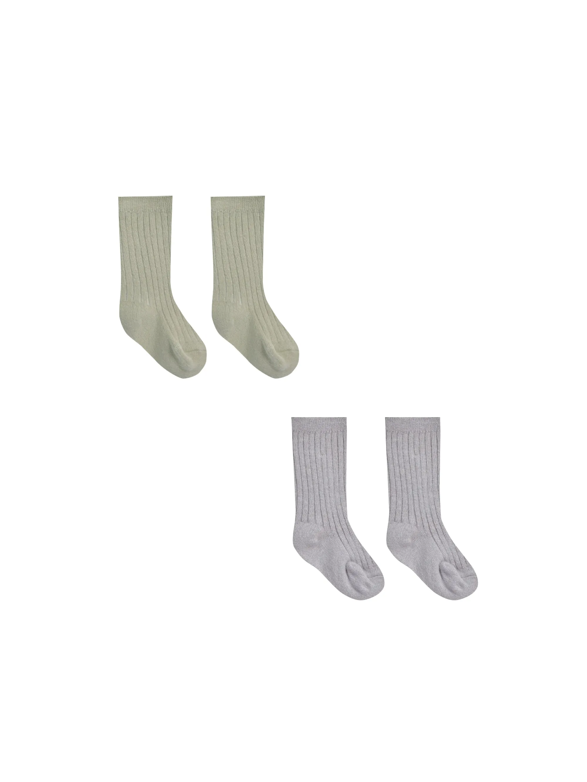 Socks Set of 2 || Sage   Periwinkle