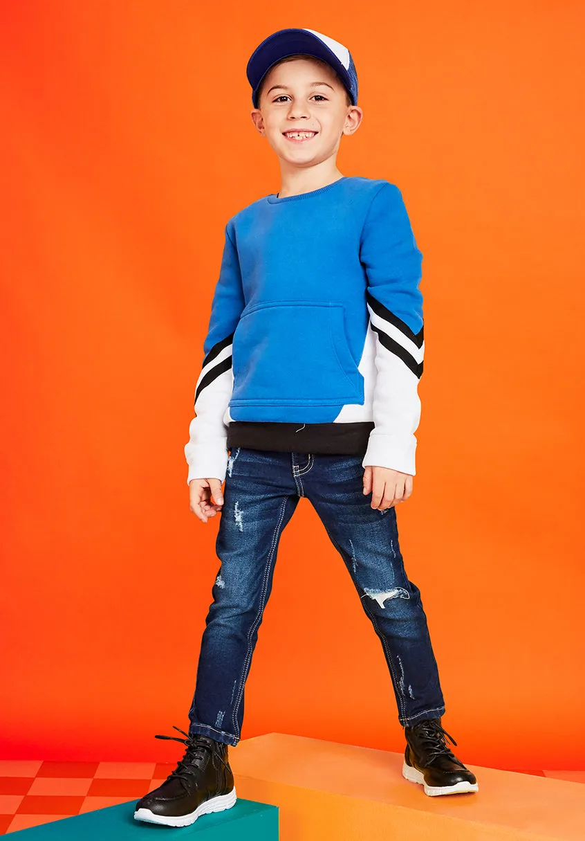 Stripe Inset Sweatshirt