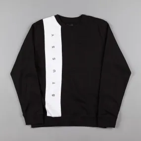 Stussy Paneled Crewneck Sweatshirt - Black