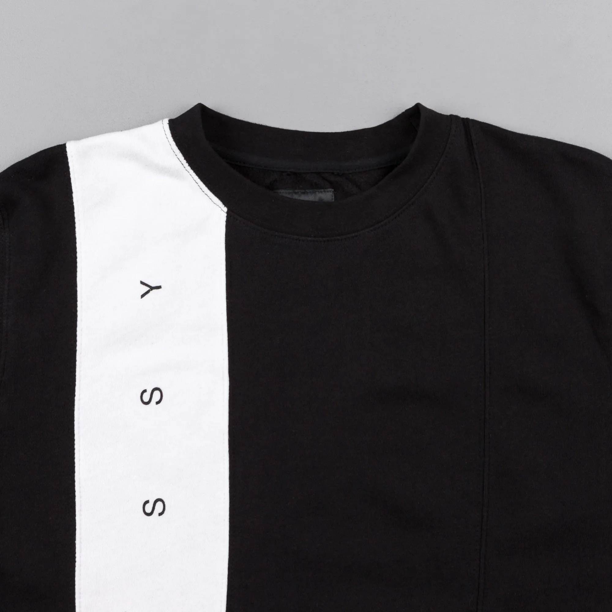 Stussy Paneled Crewneck Sweatshirt - Black