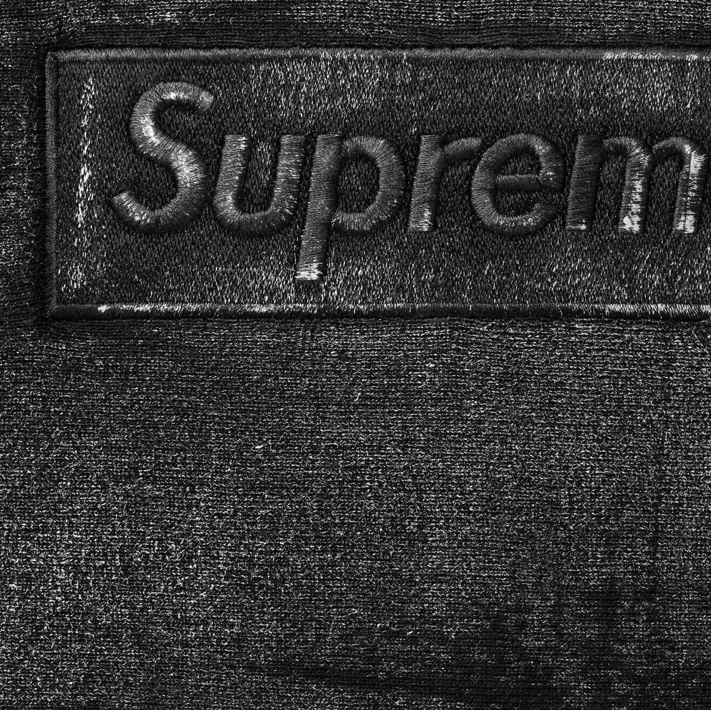 SUPREME/MM6 MAISON MARGIELA FOIL BOX LOGO HOODED SWEATSHIRT BLACK