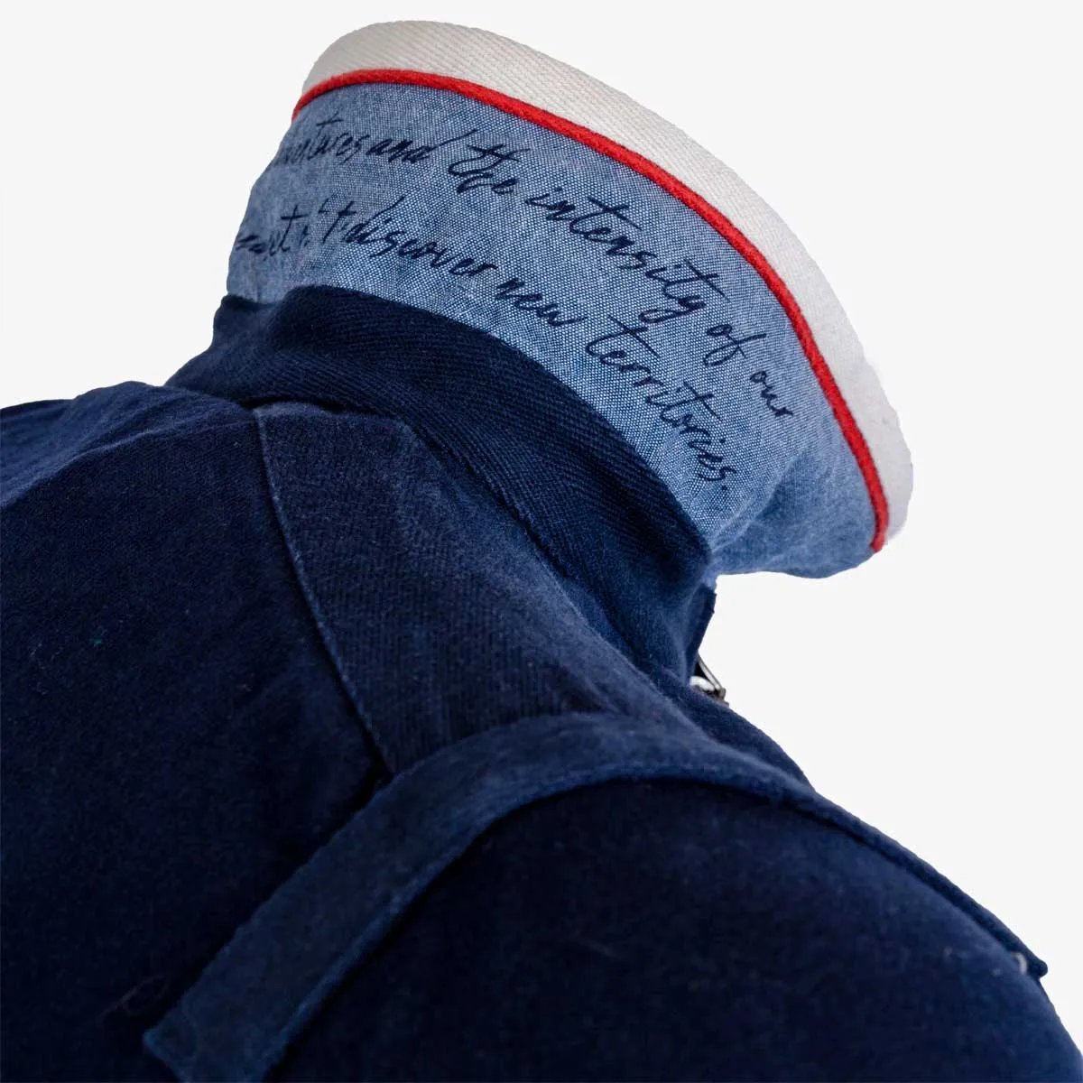Sweat full-zip bleu marine col polo