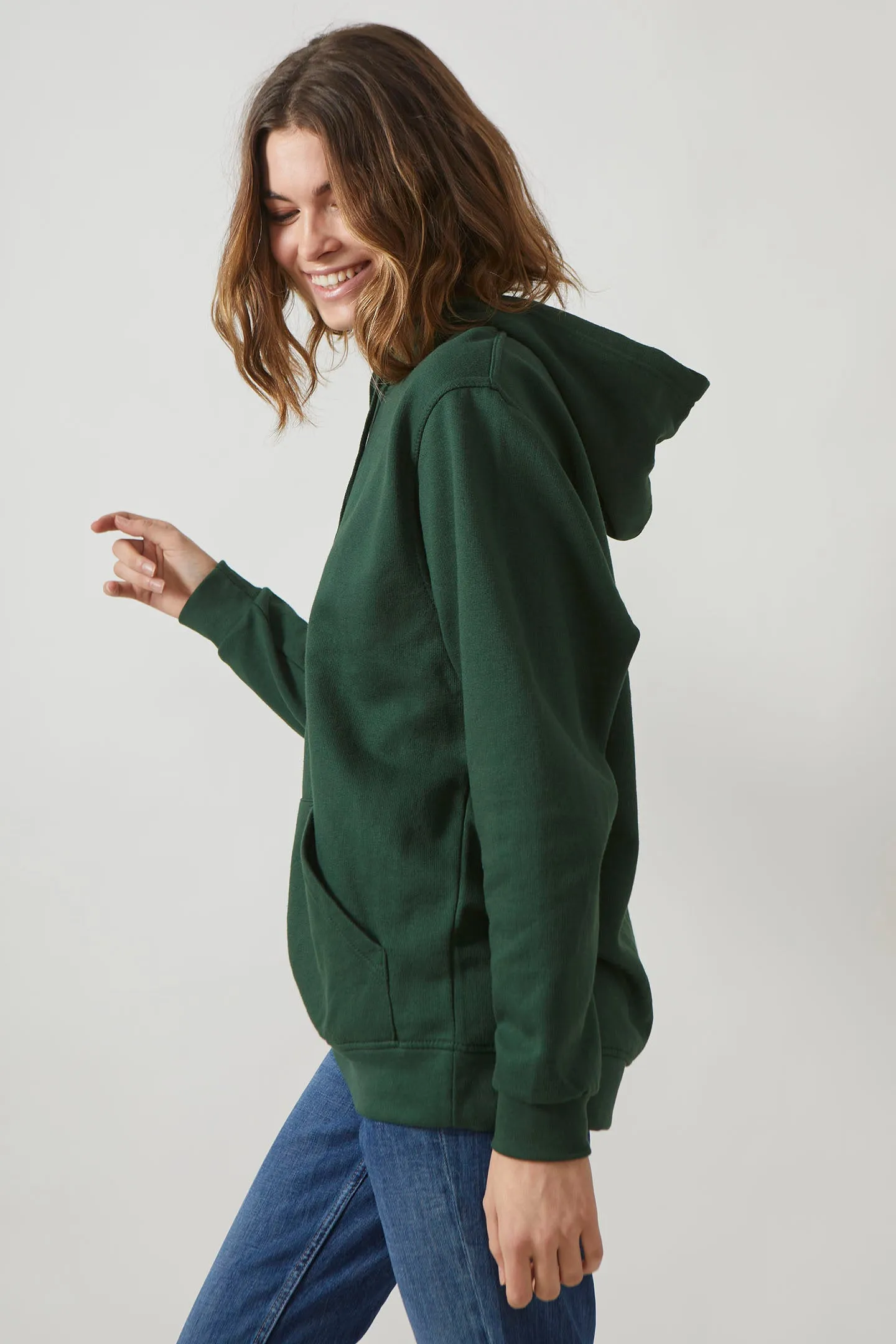 Sweatshirt à capuche London pour femmes Bottle Green - Radsow