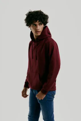 Sweatshirt à capuche London pour hommes Maroon - Radsow