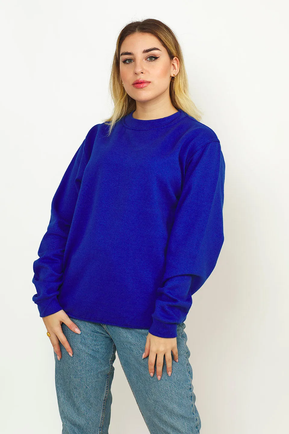 Sweatshirt Col Rond Paris pour femmes Bleu Royal - Radsow