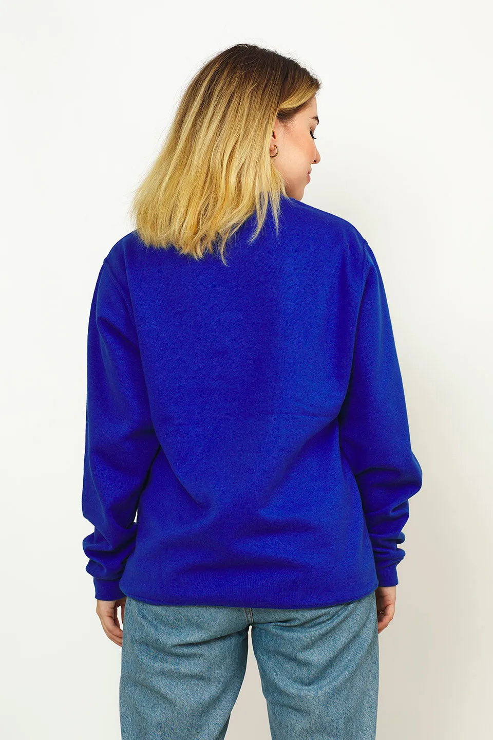Sweatshirt Col Rond Paris pour femmes Bleu Royal - Radsow