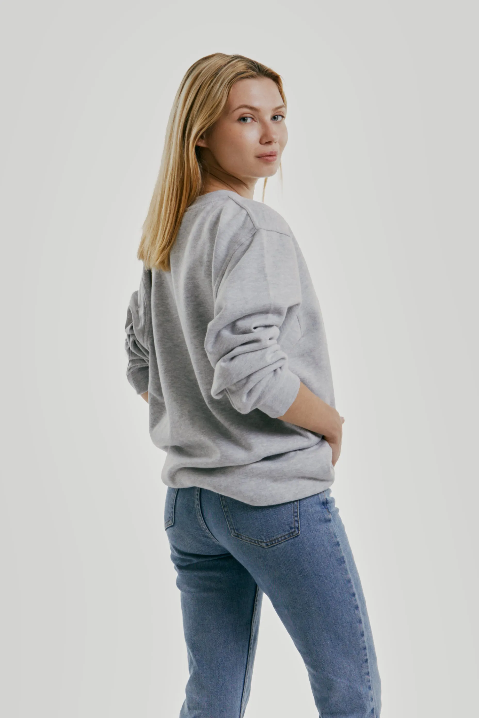 Sweatshirt Col Rond Paris pour femmes Heather Grey - Radsow
