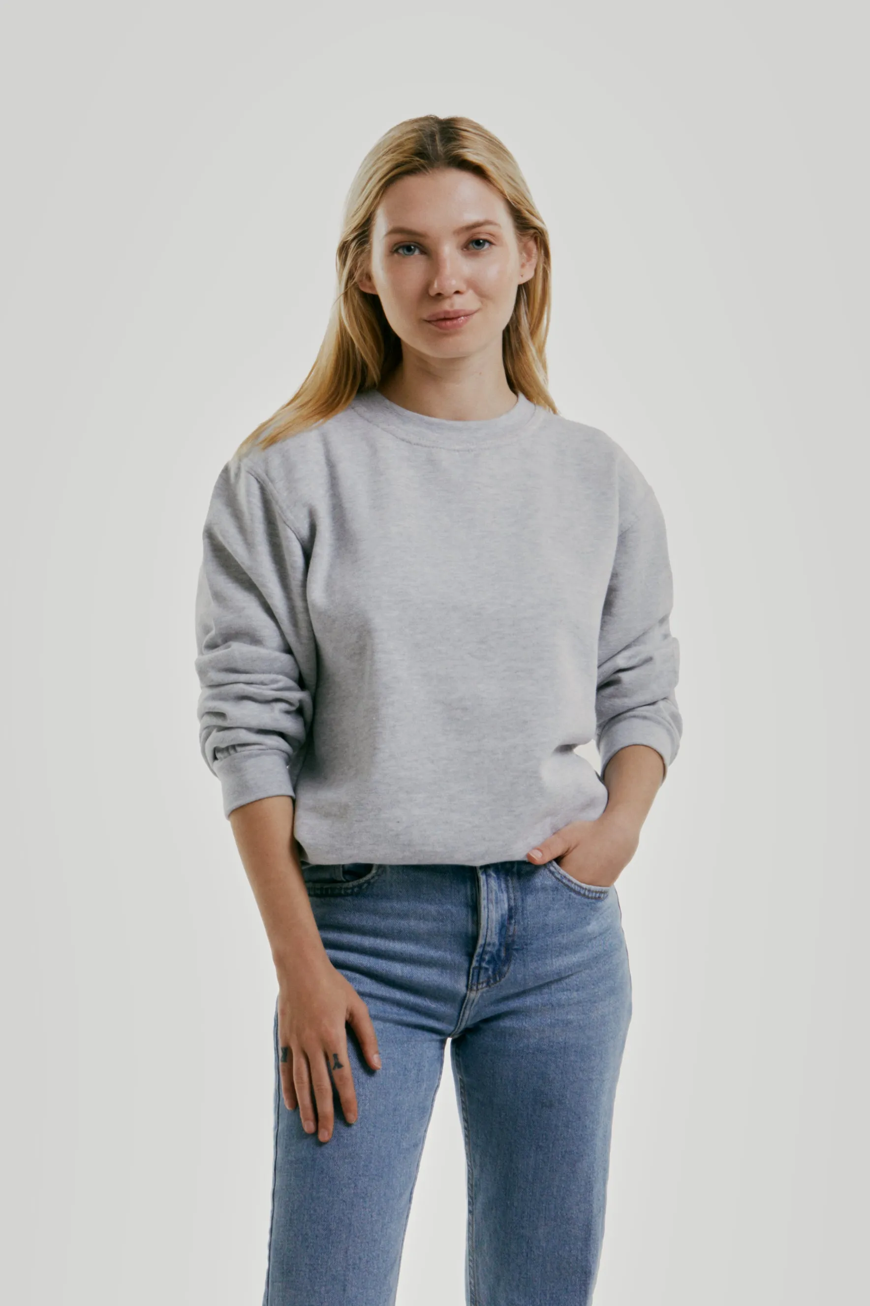 Sweatshirt Col Rond Paris pour femmes Heather Grey - Radsow