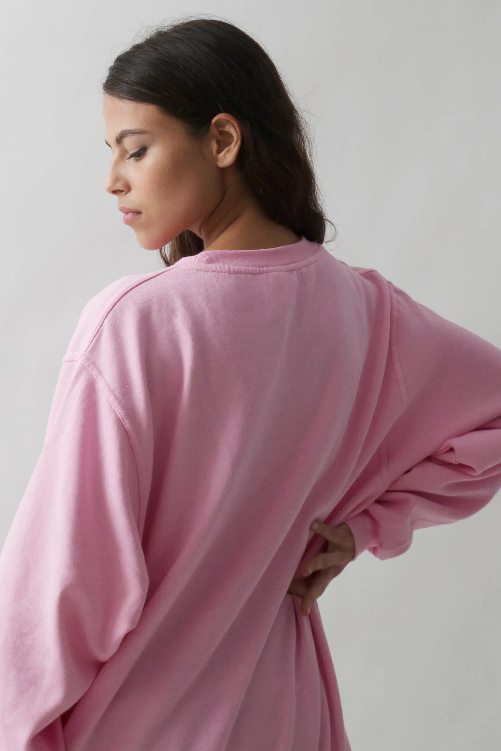 Sweatshirt Col Rond Paris pour femmes Rose - Radsow
