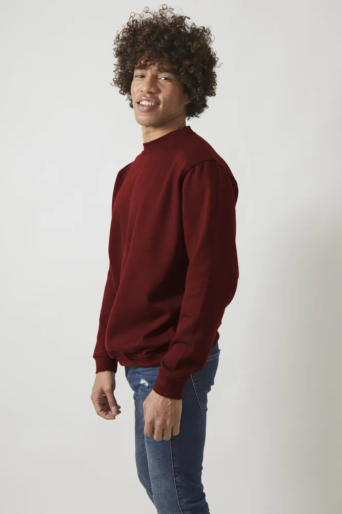 Sweatshirt Col Rond Paris pour hommes Maroon - Radsow