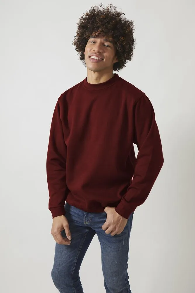 Sweatshirt Col Rond Paris pour hommes Maroon - Radsow