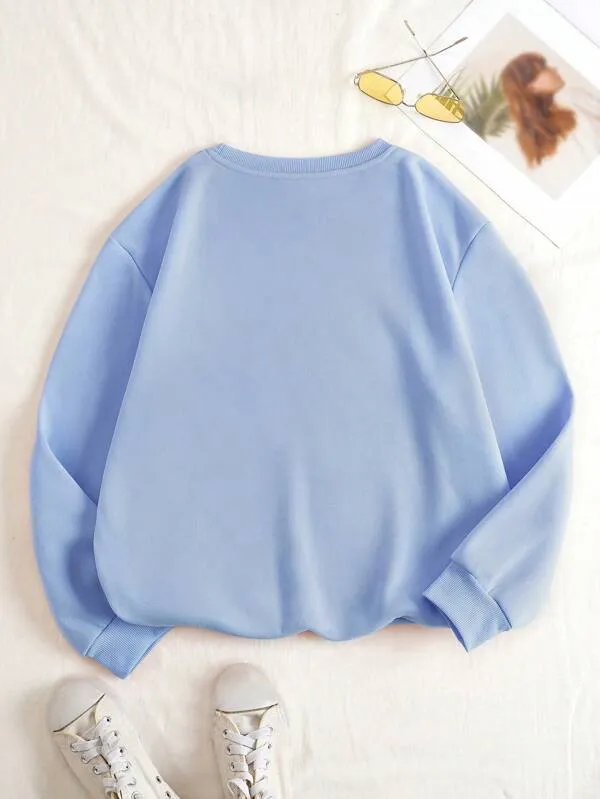 SXV  'JESUS’ Printed Cool Aesthetic Drop Shoulder Oversized Sweatshirt