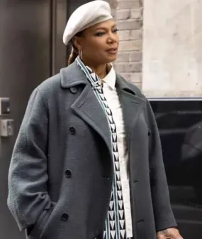 The Equalizer Queen Latifah Grey Wool Trench Coat