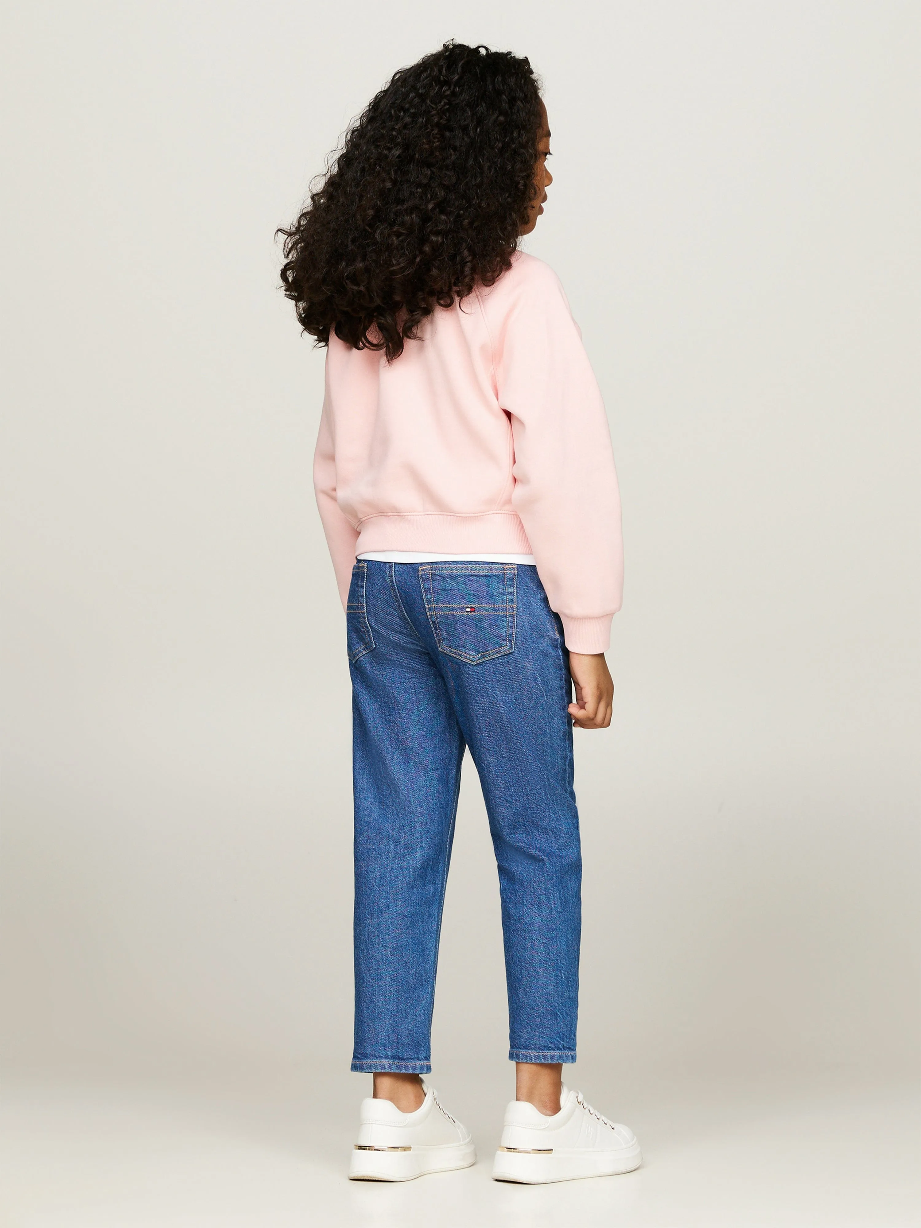 Tommy Hilfiger Girls Essential Embroidered Sweatshirt in Pink