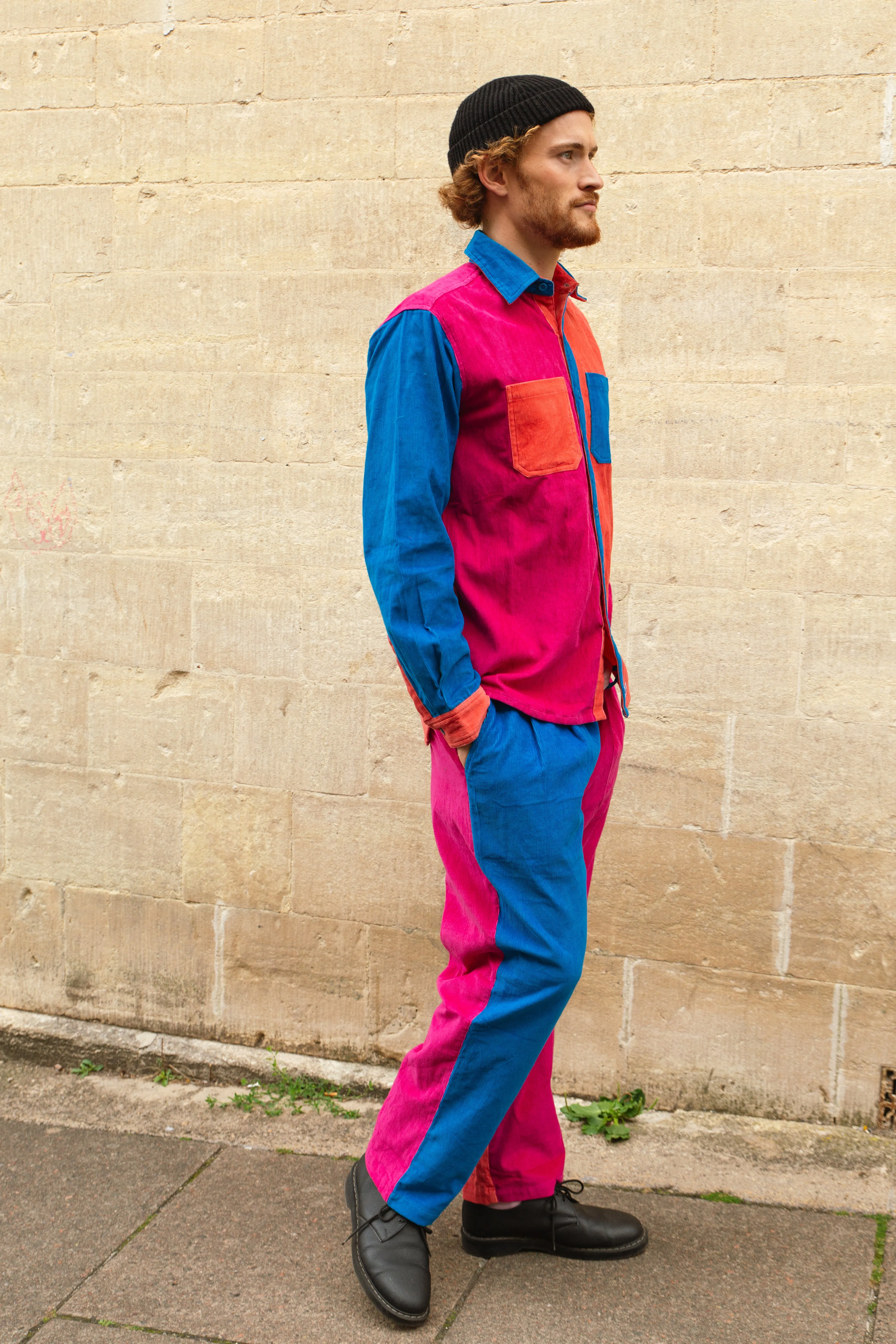 Unisex Patchwork Cord Trousers
