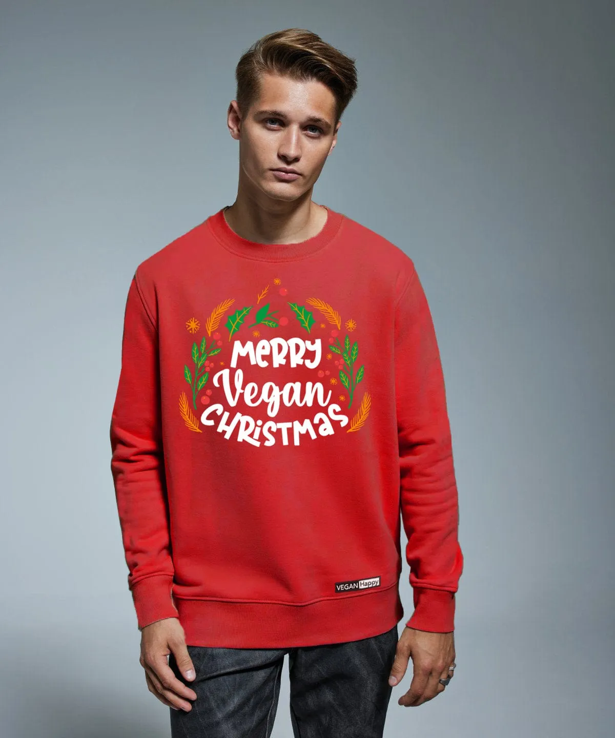 VEGAN Happy Christmas Sweatshirt | Multiple Colours