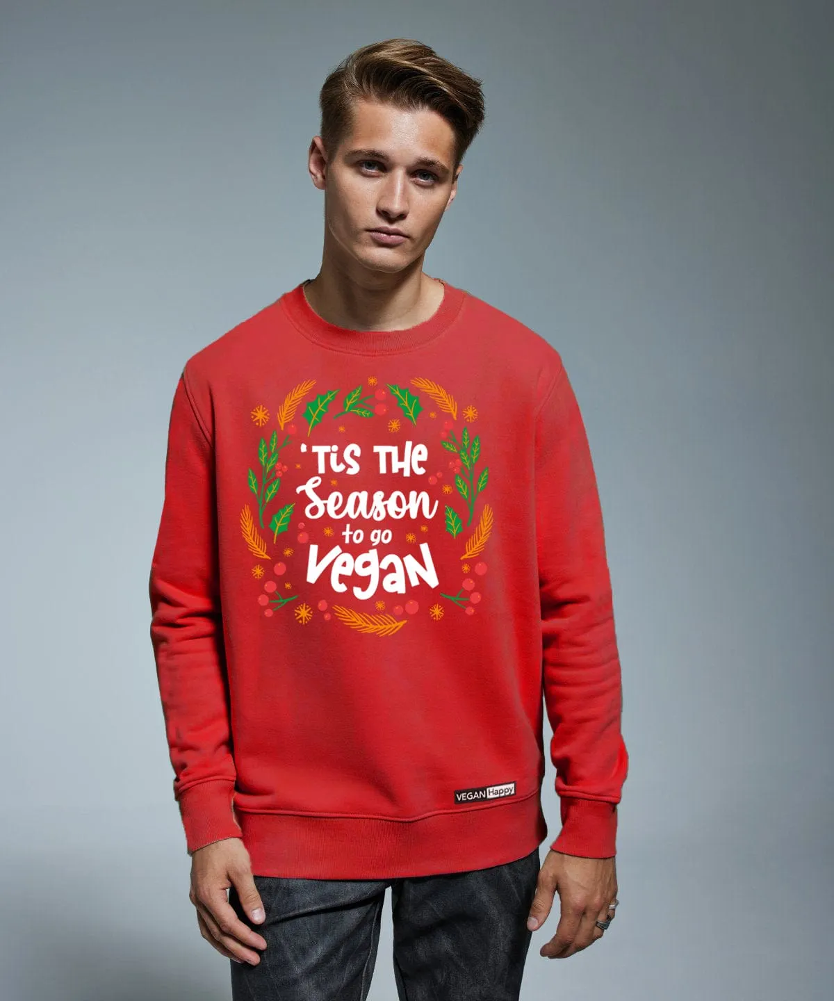 VEGAN Happy Christmas Sweatshirt | Multiple Colours