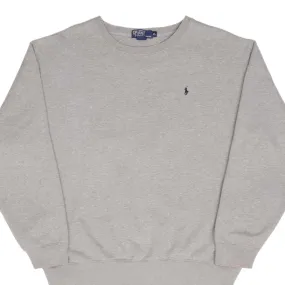 VINTAGE RALPH LAUREN GREY CLASSIC CREWNECK SWEATSHIRT XL 1990S MADE IN USA