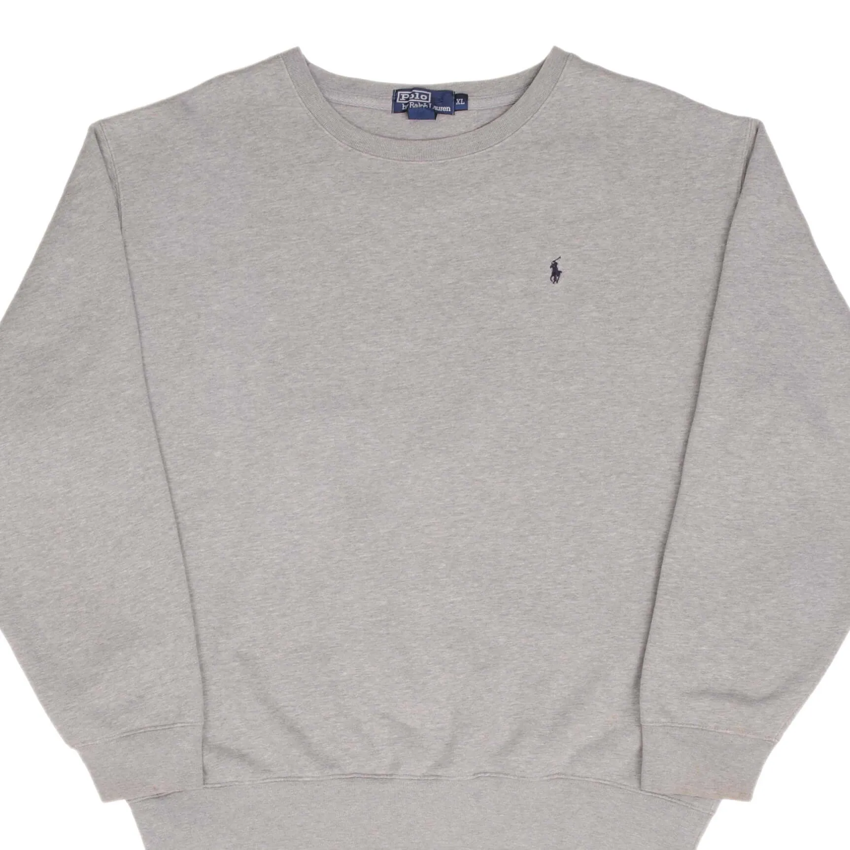 VINTAGE RALPH LAUREN GREY CLASSIC CREWNECK SWEATSHIRT XL 1990S MADE IN USA