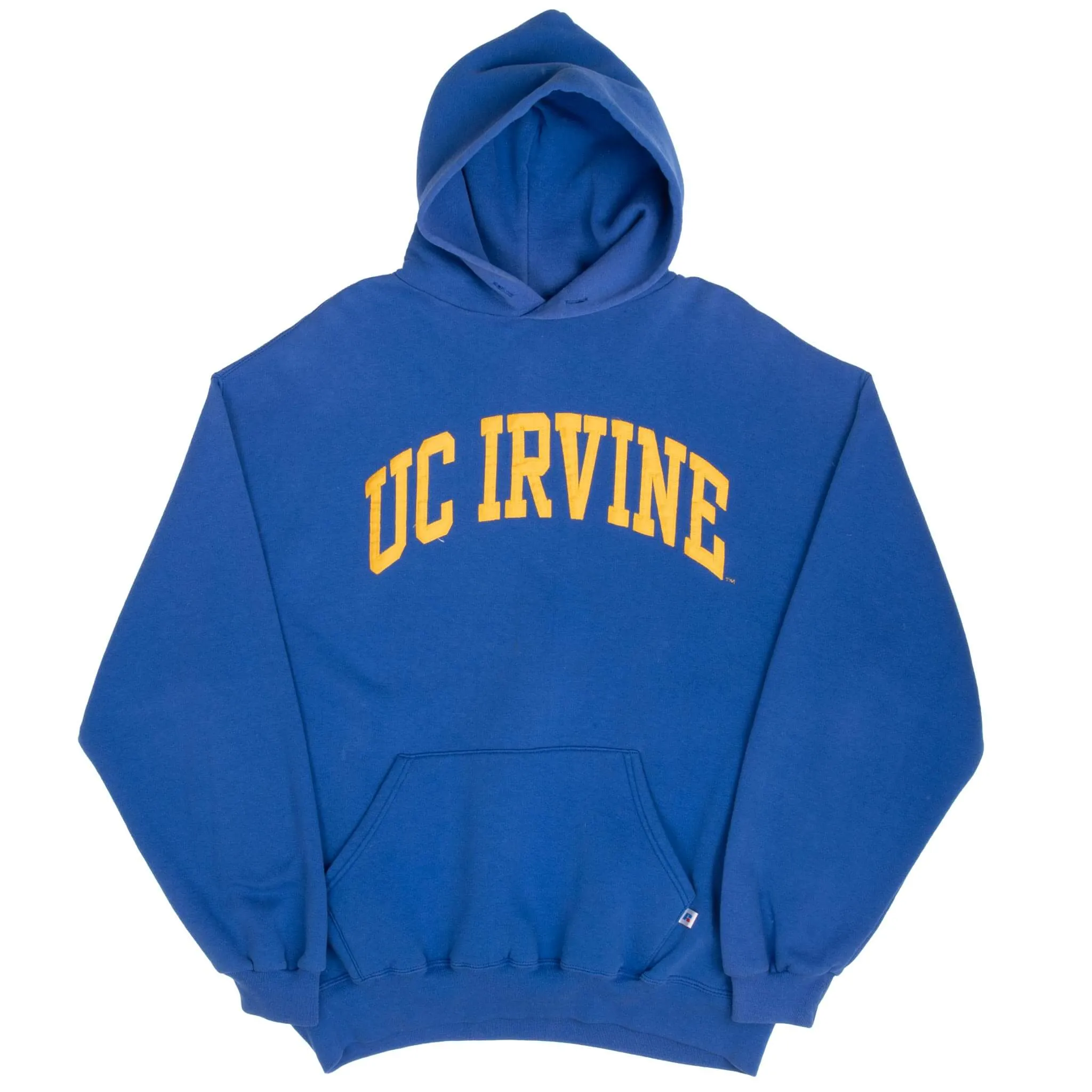 VINTAGE UC IRVINE UCI RUSSELL ATHLETIC BLUE HOODIE SWEATSHIRT 1990S XL