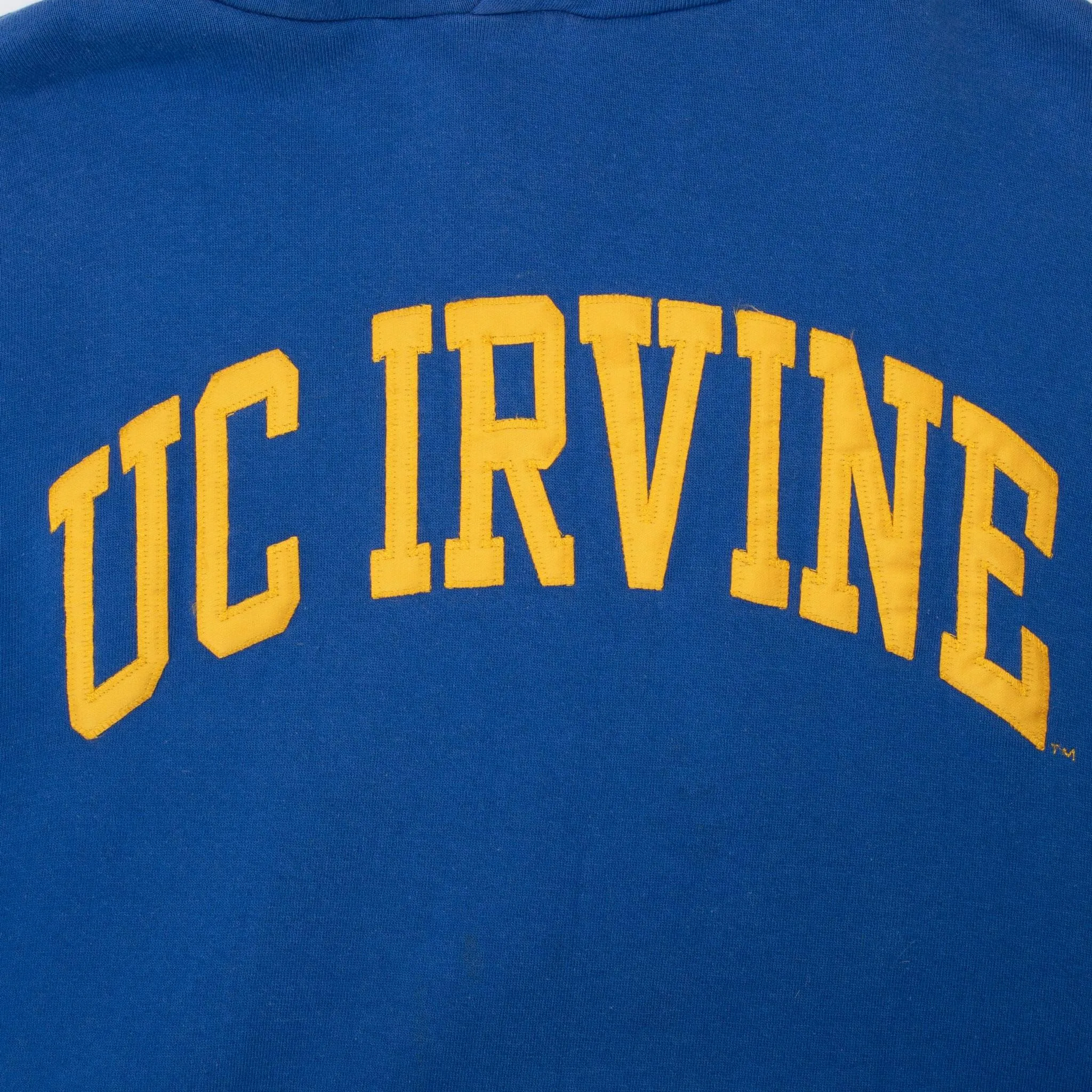 VINTAGE UC IRVINE UCI RUSSELL ATHLETIC BLUE HOODIE SWEATSHIRT 1990S XL
