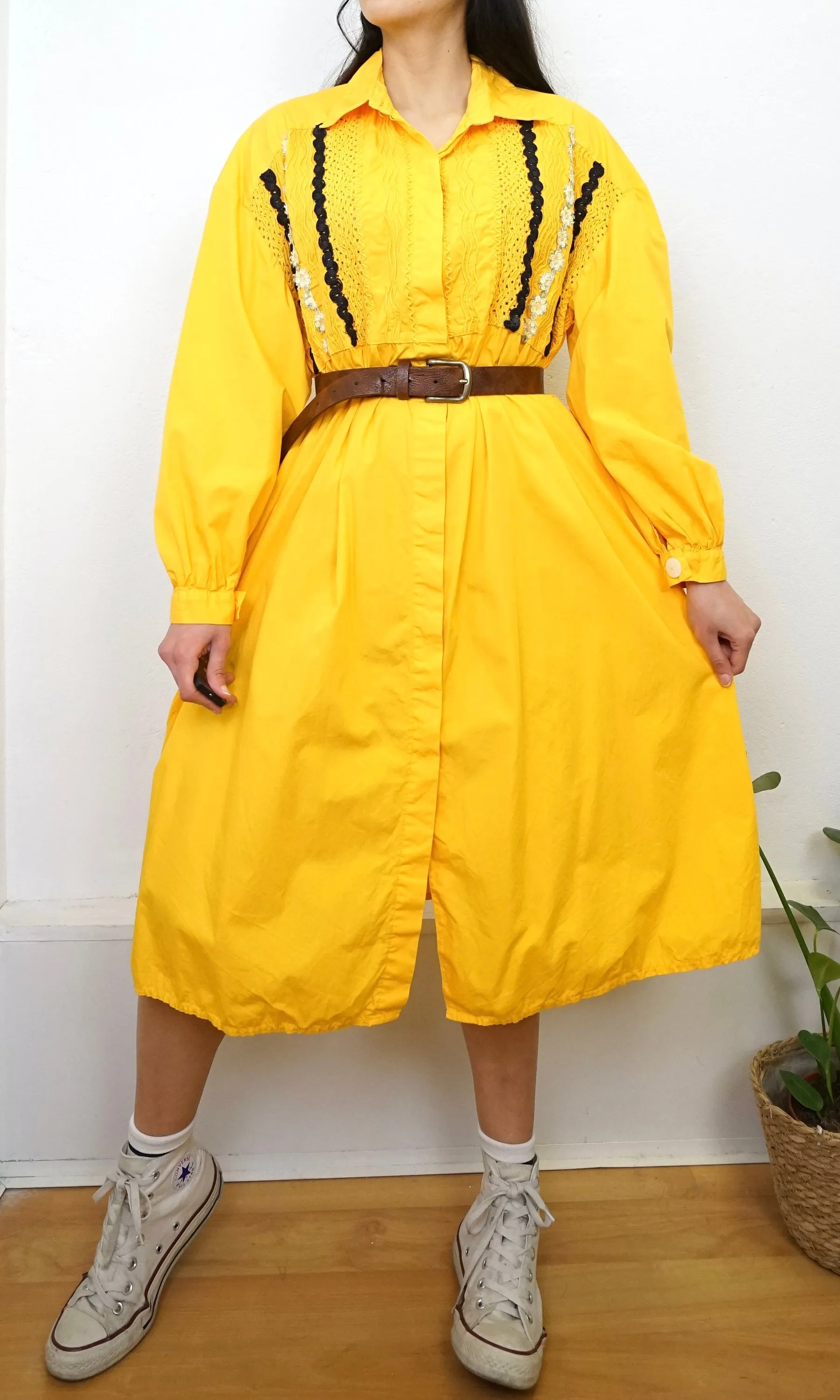 Vintage yellow Dress size M