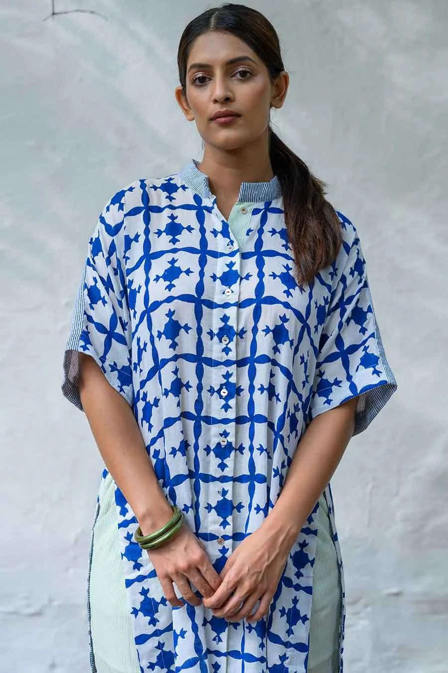 White Ana Karina Handblock Print Co-Ord Set