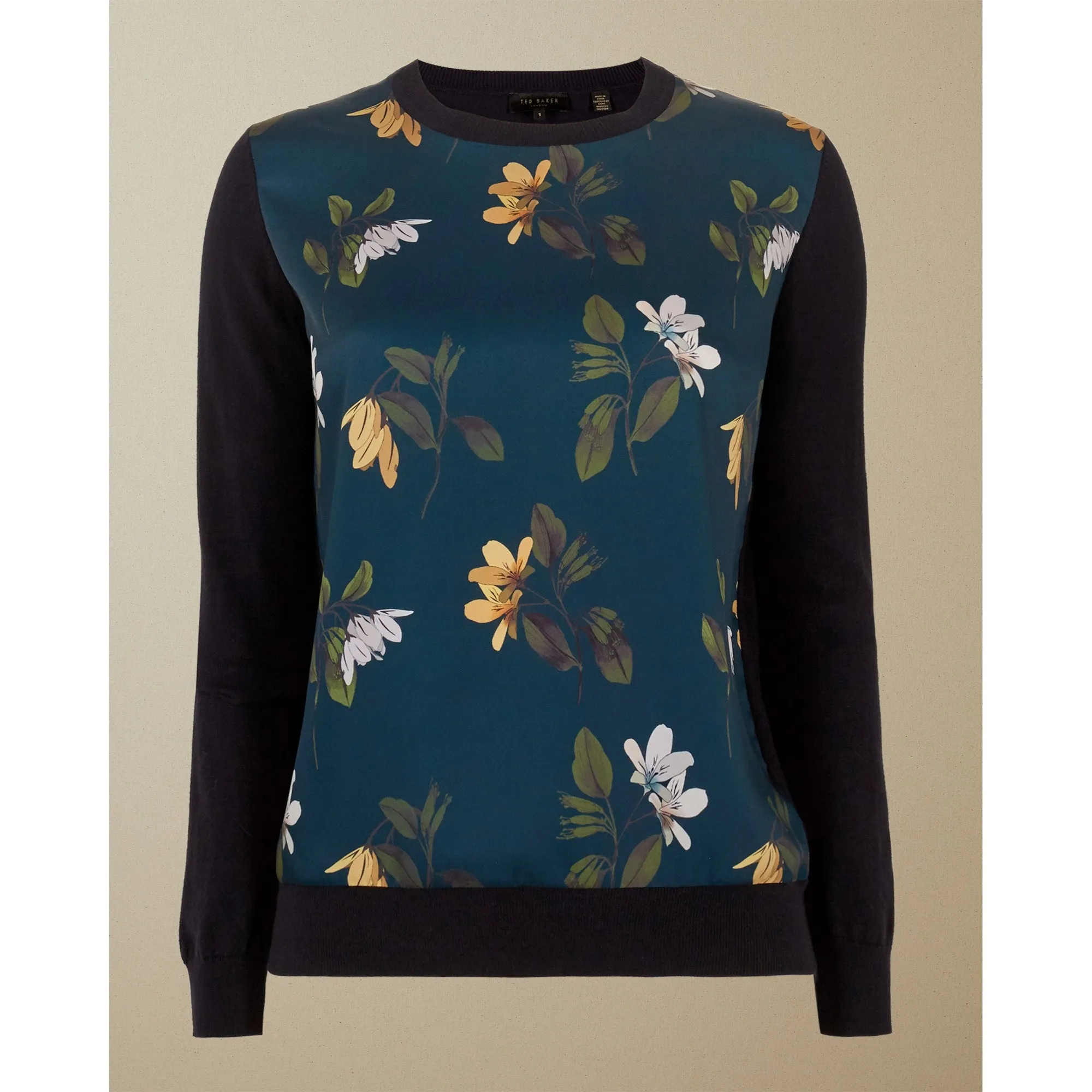 Women Emileiy-Savanna Woven Front Jumper - Dark-Blue