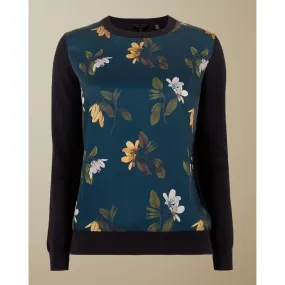 Women Emileiy-Savanna Woven Front Jumper - Dark-Blue