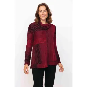 Women's Habitat Cowl Neck Pieced Tunic Cranberry