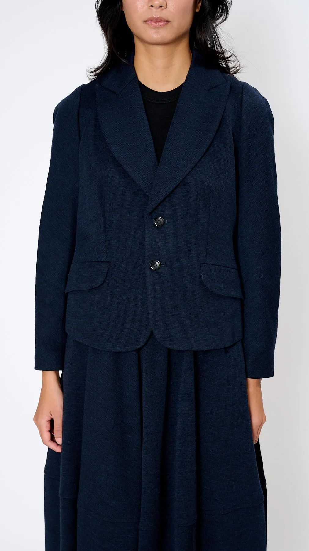 Wool Blazere in Navy
