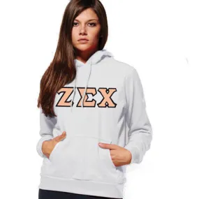 Zeta Sigma Chi Hooded Sweatshirt - G185 - TWILL